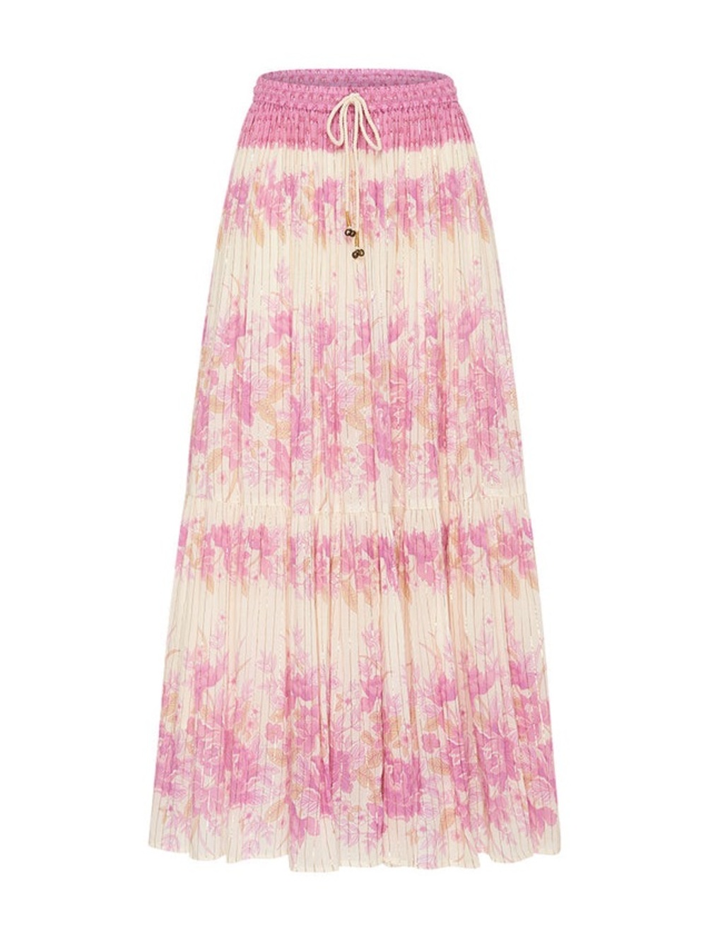 Spell & The Gypsy Collective Coco Lei Maxi Skirt in pink and cream floral print - Picture 3 of 10